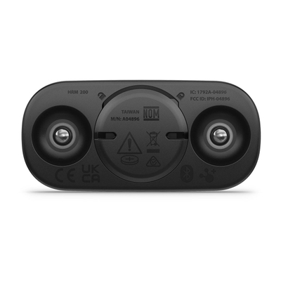Monitor rrahjesh zemre Garmin HRM 200, rrip gjoksi, X-Small Small, i zi