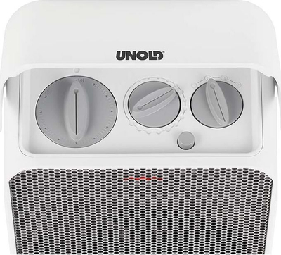 Ngrohës me ventilator Unold 86450, funksion lëkundjeje 70°, IP21, i bardhë gri
