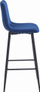Karrige bari Oskar Pozza, set 3 copë, kadife navy blue, këmbë të zeza