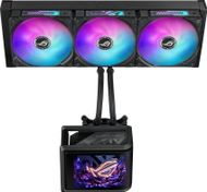 Ftohës liquid AIO për procesor ASUS ROG Ryuo IV SLC 360 ARGB, radiator 360 mm, ekran 6.67", i zi
