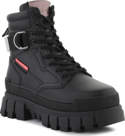 Çizme Palladium Revolt Sport Ranger, platformë e lartë, lëkurë, të zeza