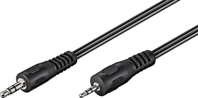 Kabllo audio Microconnect AUD3525LL2, 2 m, 3.5mm në 2.5mm, i zi