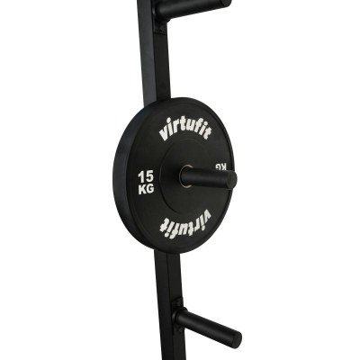 Half rack force VirtuFit HR100, stacion për squat dhe bench, me shufër për pull up, i zi