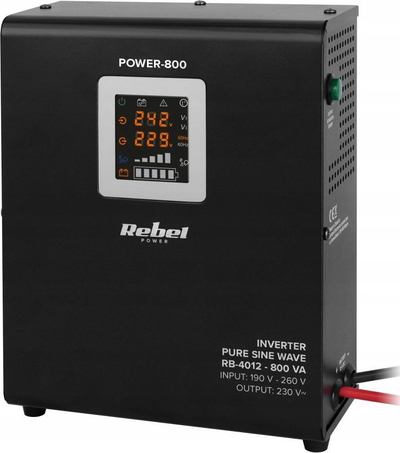 Furnizim energjie emergjent Rebel Power 800, 500W, valë sinusoidale e pastër, i zi