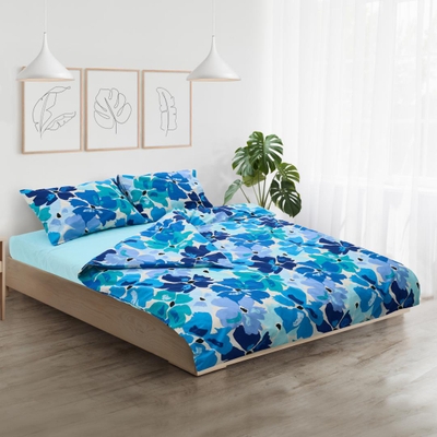 Kompleti i çarçafëve Double Esme, 100% pambuk, 4 pjesë, shumëngjyrësh