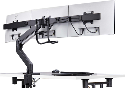 Mbajtëse tavoline për 3 monitorë StarTech.com Crossbar, deri 27", VESA 75x75/100x100, e zezë