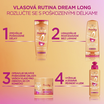 Maskë për flokë L´Oréal Paris Elseve Dream Long XXL Fiber, 400 ml