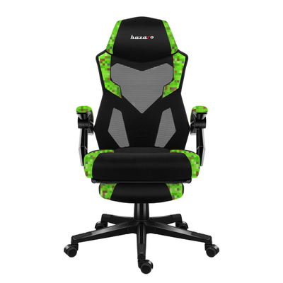 Karrige gaming Huzaro Combat 3.1 Pixel, ergonomike, mban gjer 150 kg, e zezë me jeshile