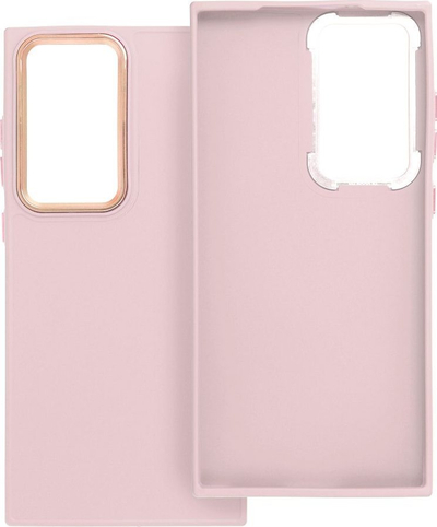 Këllëf telefoni OEM për Samsung Galaxy S23 Ultra, FRAME Back Panel Cover, Powder Pink, rozë