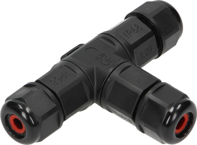 Lidhës kablli T Orno OR-AE-13602, IP68, 3x4mm², i zi