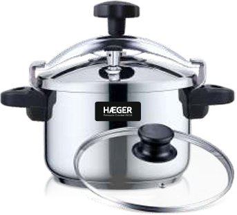 Olla me presion Haeger PC-8SS.020A, 8L, çelik inox, ngjyrë argjendi