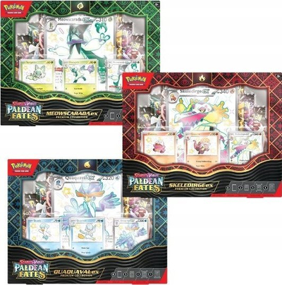 Set letra Pokémon TCG Paldean Fates Premium Collection, Scarlet & Violet, bundle për me mbledh letra, shumëngjyrëshe