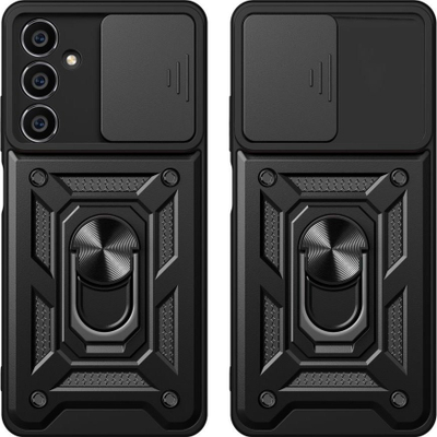 Mbulesë telefoni Tech Protect Camshield Pro për Galaxy S23 FE, me kapak kamere, me unazë 360°, e zezë