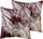 Jastëkë dekorativë Beliani CALLA, set me 2 copë, velvet, 45 x 45 cm, të kuq