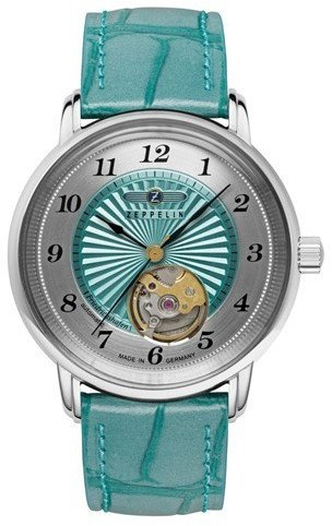 Ora dore Zeppelin Friedrichshafen 85694, automatike, 36mm, turquoise