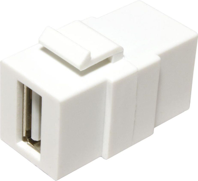 Модул USB Goobay 2.0 Keystone, USB A порта, бел