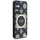 Kapak telefoni Guess 4G Background Peony MagSafe për Samsung Galaxy S25, TPU PC, i zi me ari