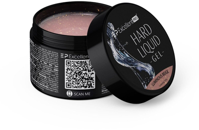 Xhel ndërtues për thonj Excellent Pro Hard Liquid Gel Luminous Beige, 15g, bezhë
