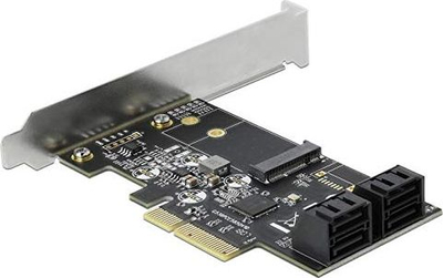 Kartë kontrolli SATA DeLOCK 90396, SATA 6Gb/s, PCIe 3.0 x4, e zezë