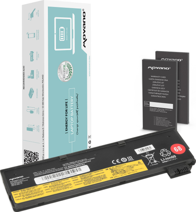Bateri laptopi Movano 45N1126 45N1127, Li Ion, për Lenovo ThinkPad T440 T450s X240 X260 L450 L460, e zezë