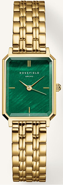 Orë dore për femra Rosefield The Octagon XS Emerald, e artë