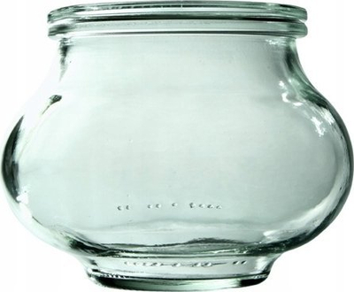 Set kavanozash qelqi Jata WECK Tulip 580ml, 6 copë, transparent
