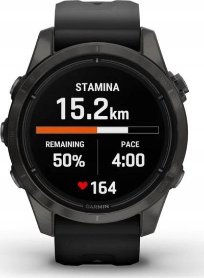 Orë sportive Garmin Epix Pro Gen 2 42mm Sapphire Titanium, AMOLED 1.2", GPS, e zezë
