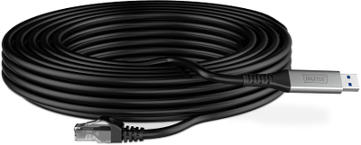 Kabllo adaptor rrjeti Digitus USB 3.2 Gen1 në RJ45, 1 Gbit/s, 10m, e zezë