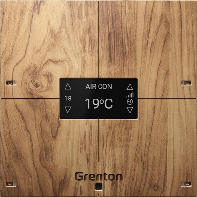 Panel me prekje Grenton SMART PANEL 4B, me ekran, 4 zona, dru i çelët
