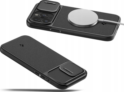 Kllëf telefoni Spigen Optik Armor MagFit për iPhone 16 Pro Max, me MagSafe, i zi