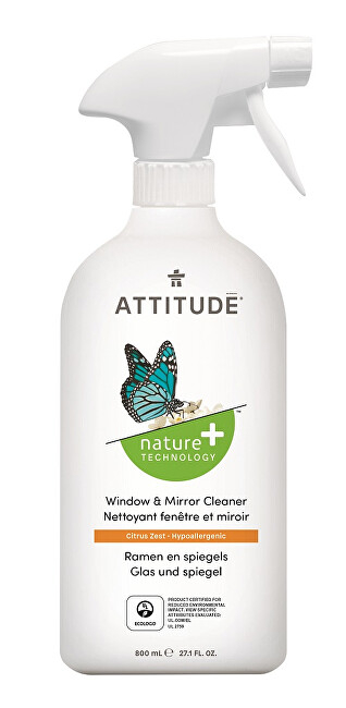 Detergjent për xhama ATTITUDE Nature +, 800 ml