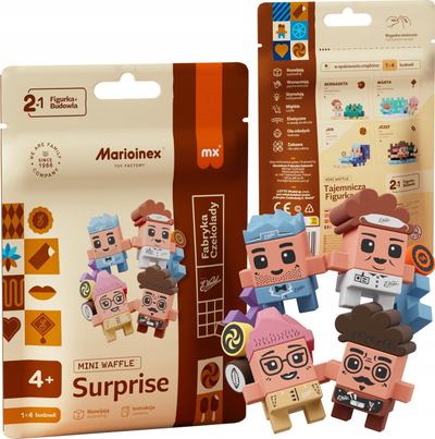 Lodër ndërtimi Marioinex Mini Waffle Wedel Surprise, set surprizë, për fëmijë 4+