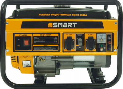 Gjenerator benzine Smart365 SM-01-3600A, 2600W, 230V 12V, verdhë e zezë