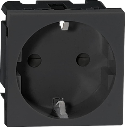 Prizë modulare Orno NOEN GS, 45x45mm, 16A 250V, e zezë