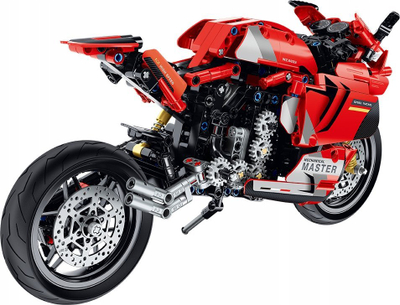 Lodër konstruktore IM.Master Mechanical Motorbike NO.6833, 557 pjesë, e kuqe