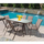 Set ngrënieje 7-pjesësh, Tavolinë + 6 karrige Leon textilene (HM5206.02), kaftë