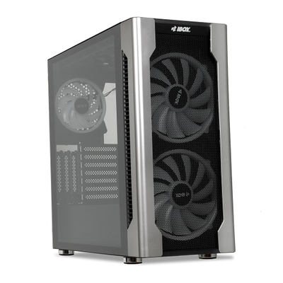 Kullë kompjuteri iBOX Chiron ZH68, ATX, xham i temperuar, e zezë