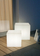 Dritë dekorative kopshti Shining Cube LED Solar, 43 cm, e bardhë