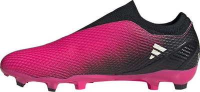 Këpuca futbolli Adidas X Speedportal.3 FG LL M GZ5065, pa lidhëse, për bar natyral, rozë me të zezë