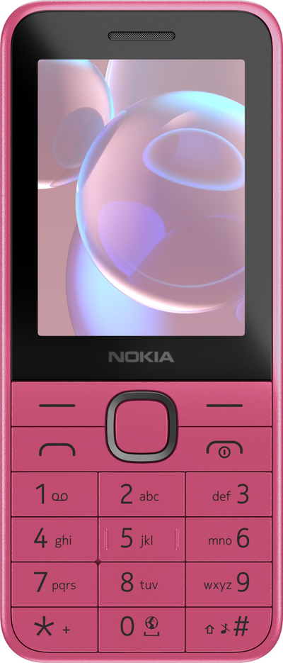 Telefon klasik Nokia 225 4G, ekran me ngjyra, kamerë, rozë