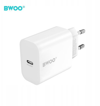 Karikues muri Bwoo CDA233, 20W PD, 1x USB C, i bardhë