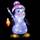 Dekor për jashtë Fééric Lights and Christmas, pinguin akrilik, 30 LED, dritë e bardhë e ftohtë