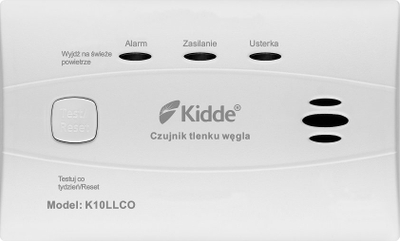 Detektor monoksidi karboni Kidde K10LLCO, sensor elektrokimik, bateri 10 vjeçare, i bardhë