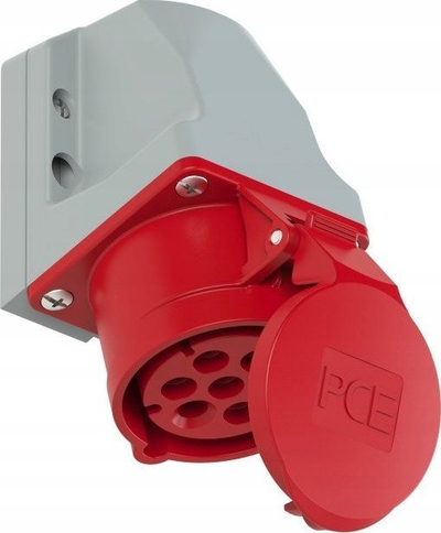 Prizë fikse trefazore PCE 117-6V, 16A, 400V, e kuqe