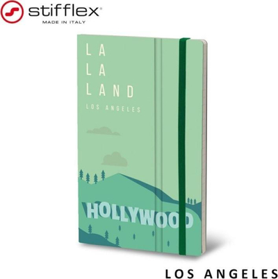 Bllok shënimesh Stifflex Los Angeles, 13 x 21 cm, 192 faqe, jeshil