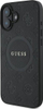 Kapak telefoni Guess Saffiano Logo për iPhone 16 Plus, me MagSafe, i zi