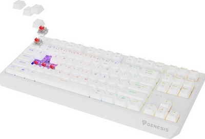 Tastierë mekanike pa kabëll Genesis Thor 230 TKL, RGB, Hot Swap, e bardhë