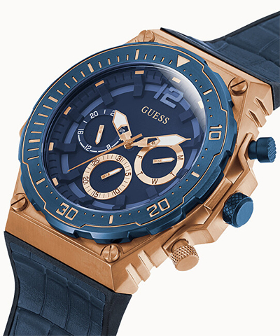 Orë dore për meshkuj Guess Venture GW0326G1, e kaltër e errët