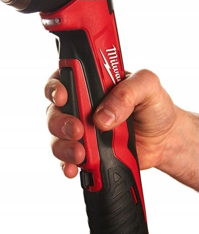 Kaçavidë këndore me bateri Milwaukee C12 RAD-0, 12V, mandrinë 10mm, e kuqe e zezë