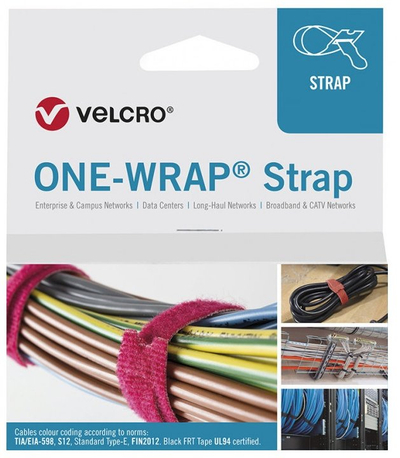 Rrip kabllosh Velcro ONE WRAP VEL OW64732, 20mm x 330mm, paketim 100 copë, jeshile